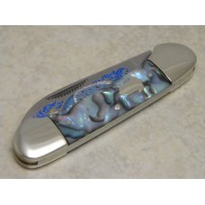 Bulldog Brand Solingen Germany Abalone Canoe Knife with Peacock Etch in Box 1 of 100 Bulldog Brand Solingen Germany Abalone Canoe Knife with Peacock Etch in Box 1 of 100