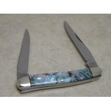 Bulldog Brand Solingen Germany Abalone Muskrat Knife with Peacock Etch in Box 1 of 100 Bulldog Brand Solingen Germany Abalone Muskrat Knife with Peacock Etch in Box 1 of 100