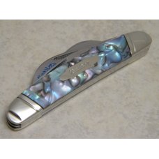 Bulldog Brand Solingen Germany Abalone Large Congress Knife with Peacock Etch in Box 1 of 100 Bulldog Brand Solingen Germany Abalone Large Congress Knife with Peacock Etch in Box 1 of 100