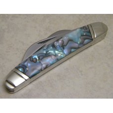 Bulldog Brand Solingen Germany Abalone Large Congress Knife with Peacock Etch in Box 1 of 100 Bulldog Brand Solingen Germany Abalone Large Congress Knife with Peacock Etch in Box 1 of 100