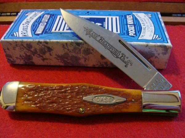 Case Classic Tan Roger's Bone Coke Bottle Single Blade Hunter 61050