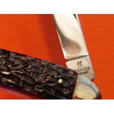 Vintage J A Henckels 2 Blade Half Whittler (MDL#:1780) Pocket Knife w Great Pick Bone Handles! -NOS Vintage J A Henckels 2 Blade Half Whittler (MDL#:1780) Pocket Knife w Great Pick Bone Handles! -NOS