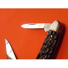 Vintage J A Henckels 2 Blade Half Whittler (MDL#:1780) Pocket Knife w Great Pick Bone Handles! -NOS Vintage J A Henckels 2 Blade Half Whittler (MDL#:1780) Pocket Knife w Great Pick Bone Handles! -NOS