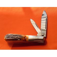Vintage Boker (Tree Brand) 2 Blade Barlow with Extra Wide Stag Handles! -NOS Vintage Boker (Tree Brand) 2 Blade Barlow with Extra Wide Stag Handles! -NOS