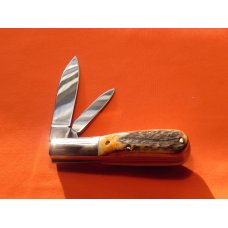 Vintage Boker (Tree Brand) 2 Blade Barlow with Extra Wide Stag Handles! -NOS Vintage Boker (Tree Brand) 2 Blade Barlow with Extra Wide Stag Handles! -NOS