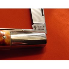 Vintage Boker (Tree Brand) 2 Blade Barlow with Extra Wide Stag Handles! -NOS Vintage Boker (Tree Brand) 2 Blade Barlow with Extra Wide Stag Handles! -NOS