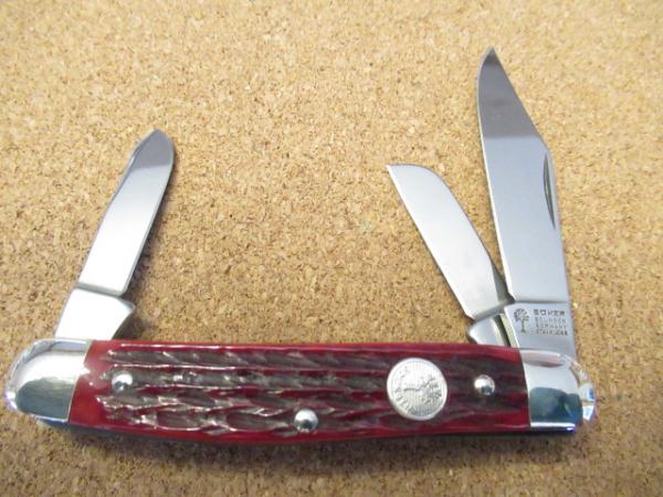 Boker Solingen Germany 3 Blade Red Bone Stockman Boker Solingen Germany 3 Blade Red Bone Stockman