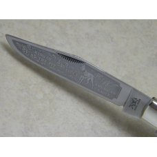 Bulldog Brand Solingen Germany 1995 Cranberry Large Display Trapper Knife with Etch in Box Bulldog Brand Solingen Germany 1995 Cranberry Large Display Trapper Knife with Etch in Box