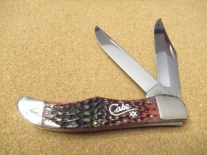 Case XX Cranberry Silver Script 2001 Pattern # 6265 SS