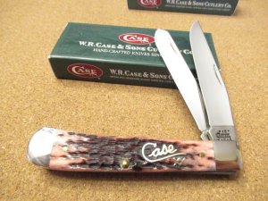 Case XX Cranberry Silver Script Trapper Pattern # 6254 SS