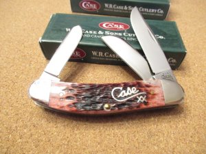 Case XX Cranberry Silver Script Sowbelly Pattern # TB 6339 SS 