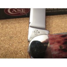 Case XX Cranberry Silver Script Sowbelly Pattern # TB 6339 SS Case XX Cranberry Silver Script Sowbelly Pattern # TB 6339 SS