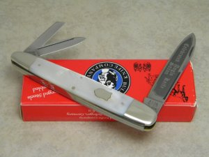 Bulldog Brand Germany 2002 Pearl Celebrated Anglo Saxon Whittler Knife in Box 1 of 60