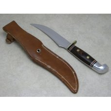 Western USA W39 D Wood Fixed Blade Hunting Sheath Knife c.1980