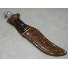 Western USA W39 D Wood Fixed Blade Hunting Sheath Knife c.1980