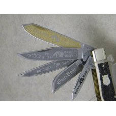 Bulldog Brand Solingen Germany Genuine Stag 20 Year Anniversary 5 Blade Trapper Knife in Box c.1998 Bulldog Brand Solingen Germany Genuine Stag 20 Year Anniversary 5 Blade Trapper Knife in Box c.1998