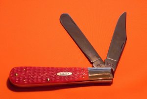 1989 Case xx Tested Centennial 5” Daddy Barlow MDL# R6243 SS w/ Red Derlin Handles -Excellent Cond