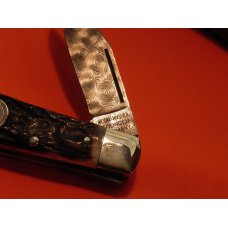 2007 Weidmannsheil Genuine Stag Horn Handles & Genuine Rain Drop Damascus Blade - NOS/NM 2007 Weidmannsheil Genuine Stag Horn Handles & Genuine Rain Drop Damascus Blade - NOS/NM