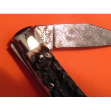 2007 Weidmannsheil Genuine Stag Horn Handles & Genuine Rain Drop Damascus Blade - NOS/NM 2007 Weidmannsheil Genuine Stag Horn Handles & Genuine Rain Drop Damascus Blade - NOS/NM
