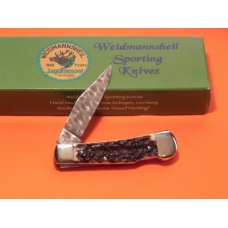2007 Weidmannsheil Genuine Stag Horn Handles & Genuine Rain Drop Damascus Blade - NOS/NM 2007 Weidmannsheil Genuine Stag Horn Handles & Genuine Rain Drop Damascus Blade - NOS/NM