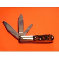 J A Henckels 3 Blade "Hand Forged" Barlow (HK-26-T) with Unusual Faux Multi Brown Tone Handles -NOS J A Henckels 3 Blade "Hand Forged" Barlow (HK-26-T) with Unusual Faux Multi Brown Tone Handles -NOS