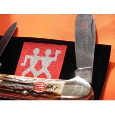 Vintage J A Henckels 2 Blade Canoe w/ Great Gnarly Stag Handles & Blade Etch - M/NM -NICE ONE! Vintage J A Henckels 2 Blade Canoe w/ Great Gnarly Stag Handles & Blade Etch - M/NM -NICE ONE!