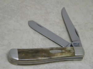 Case XX Bradford PA USA 1993 Appaloosa Bone A6207 SS Mini Trapper Knife