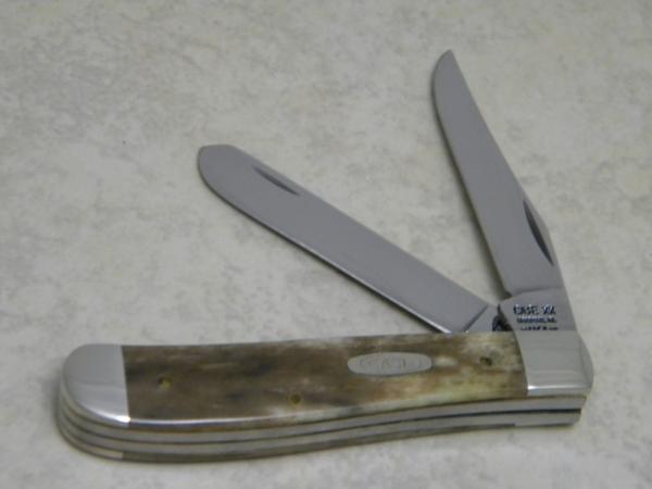 Case XX Bradford PA USA 1993 Appaloosa Bone A6207 SS Mini Trapper Knife Case XX Bradford PA USA 1993 Appaloosa Bone A6207 SS Mini Trapper Knife