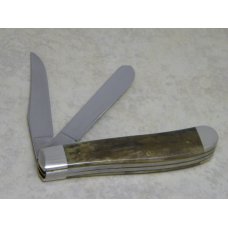 Case XX Bradford PA USA 1993 Appaloosa Bone A6207 SS Mini Trapper Knife Case XX Bradford PA USA 1993 Appaloosa Bone A6207 SS Mini Trapper Knife