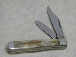 Case XX Bradford PA USA 1992 Appaloosa Bone A6225 1/2 SS Tiny Coke Bottle Knife