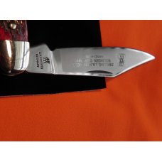 Vint J A Henckels Whitter, HK-7-B Pocket Knife w Nice Dark Red Pick-bone Handles & Frost Blade Etch Vint J A Henckels Whitter, HK-7-B Pocket Knife w Nice Dark Red Pick-bone Handles & Frost Blade Etch