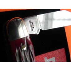 Vint J A Henckels Whitter, HK-7-B Pocket Knife w Nice Dark Red Pick-bone Handles & Frost Blade Etch Vint J A Henckels Whitter, HK-7-B Pocket Knife w Nice Dark Red Pick-bone Handles & Frost Blade Etch