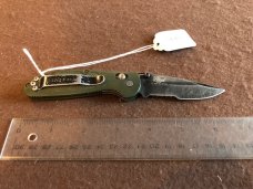 BENCHMADE - 556 GRIPTILIAN GREEN HANDLE - Drop Point Serrated Blade - BA - FREE SHIPPING BENCHMADE - 556 GRIPTILIAN GREEN HANDLE - Drop Point Serrated Blade - BA - FREE SHIPPING
