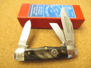 Queen 3 Blade Railsplitter Buffalo Horn  D-2 Steel