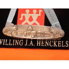 Vintage J A Henckels 2 Blade Gents Pocket knife w/ Wash DC & NY City on Reverse -Limited Edition Vintage J A Henckels 2 Blade Gents Pocket knife w/ Wash DC & NY City on Reverse -Limited Edition
