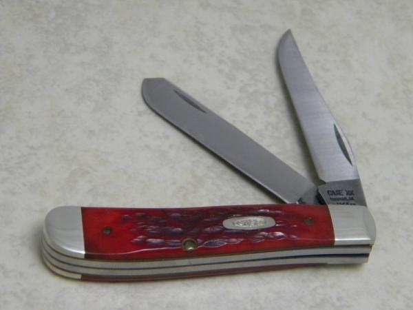 Case XX Bradford PA USA 1992 Dark Red Bone DR6207 SS Mini Trapper Knife Case XX Bradford PA USA 1992 Dark Red Bone DR6207 SS Mini Trapper Knife