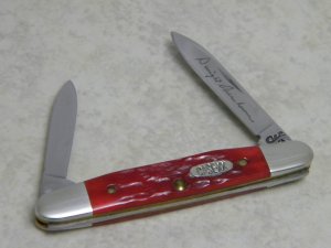 Case XX USA 4 Dot (1996) Red Bone 06263 SS Eisenhower Pen Knife