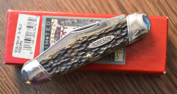 Robeson Railsplitter Antique Green Bone - Made by Queen Robeson Railsplitter Antique Green Bone - Made by Queen