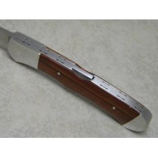 Buck 532 USA Pat. Pend. Wood Bucklock Folding Lockback Knife & Pouch c.1991