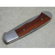 Buck 532 USA Pat. Pend. Wood Bucklock Folding Lockback Knife & Pouch c.1991 Buck 532 USA Pat. Pend. Wood Bucklock Folding Lockback Knife & Pouch c.1991