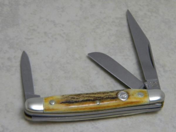 Boker Solingen Germany Stainless Tree Brand Stag Tiny Stockman Knife Boker Solingen Germany Stainless Tree Brand Stag Tiny Stockman Knife