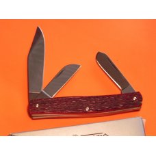 Unusual Boker Stockman (MDL#6066ZP II ) w Red Pick Bone Handles & Hidden Pick and Tweezers +Orig Box Unusual Boker Stockman (MDL#6066ZP II ) w Red Pick Bone Handles & Hidden Pick and Tweezers +Orig Box