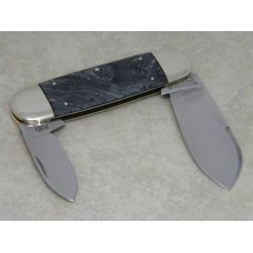 Bulldog Brand Germany Grey Slate Celluloid "Alaskan Malamute" Elephant Toe Knife in Box c.1995 Bulldog Brand Germany Grey Slate Celluloid "Alaskan Malamute" Elephant Toe Knife in Box c.1995