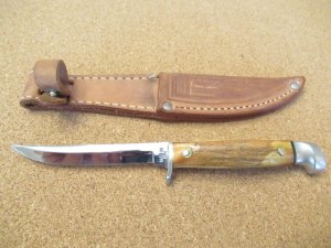 Case XX USA Stag Handle Fixed Blade M-5F