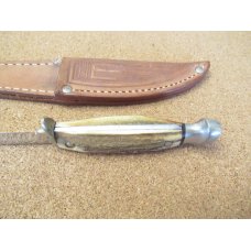Case XX USA Stag Handle Fixed Blade M-5F Case XX USA Stag Handle Fixed Blade M-5F