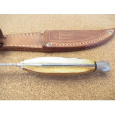Case XX USA Stag Handle Fixed Blade M-5F Case XX USA Stag Handle Fixed Blade M-5F