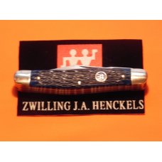 Vintage Zwilling J A Henckels 4 Blade Stockman w/ Blue Pick Bone Handles w/ Black Shield Vintage Zwilling J A Henckels 4 Blade Stockman w/ Blue Pick Bone Handles w/ Black Shield