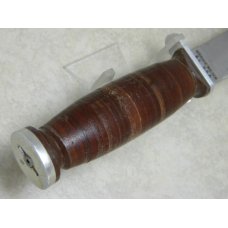 Schrade Walden NY USA H-15 Stacked Leather Hunting Fixed Blade Sheath Knife Schrade Walden NY USA H-15 Stacked Leather Hunting Fixed Blade Sheath Knife