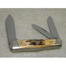 Case Classic 1996 Genuine Stag 53046 Oval Shield Humpback Whittler Knife in Box Case Classic 1996 Genuine Stag 53046 Oval Shield Humpback Whittler Knife in Box