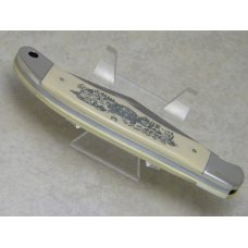 Schrade + USA I.T. Turtle Limited Edition Scrimshaw Lockback Knife & Pouch in Box c.1989 Schrade + USA I.T. Turtle Limited Edition Scrimshaw Lockback Knife & Pouch in Box c.1989